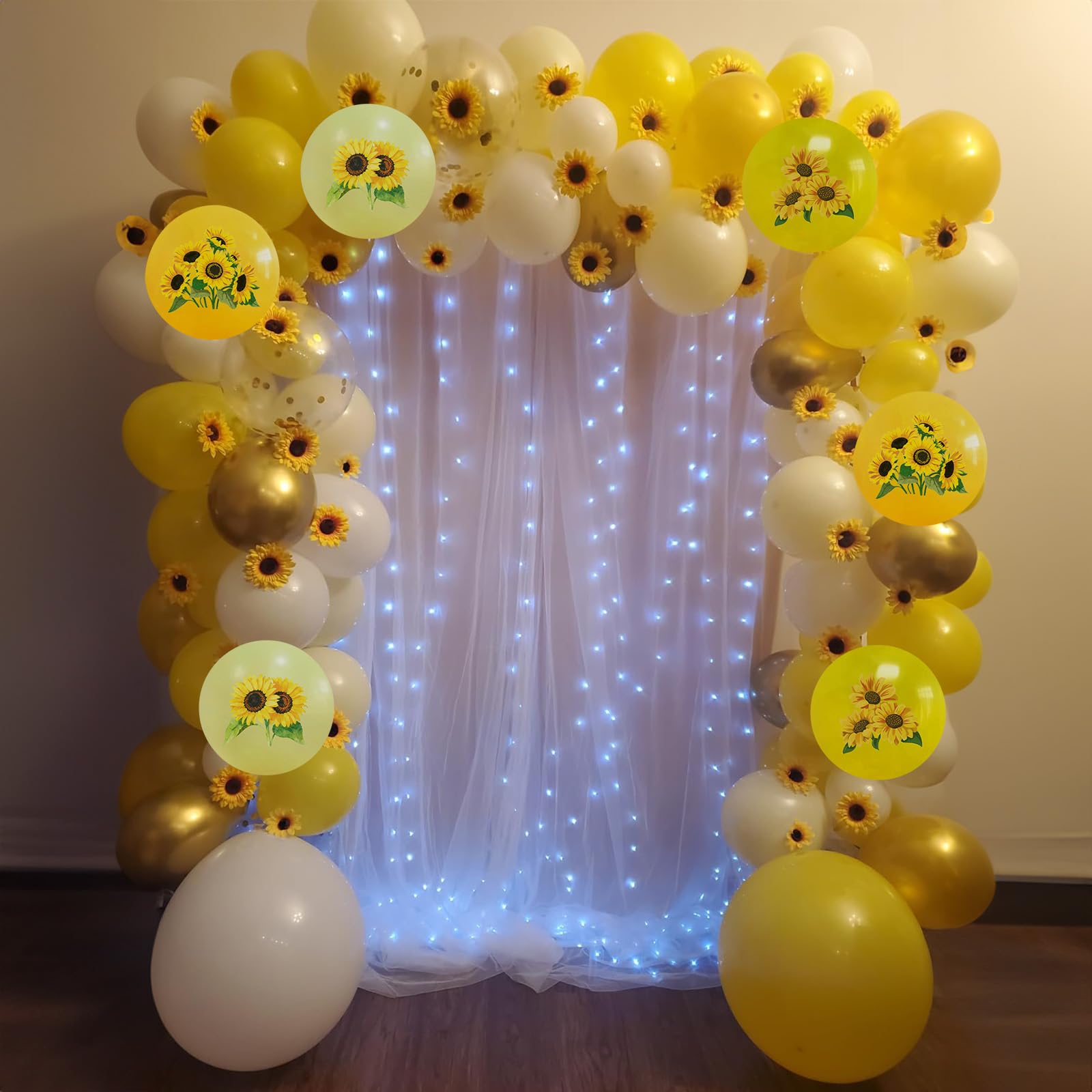 Togvu birthday party decor sunflowers theme enhances cheerful indoor celebrations.