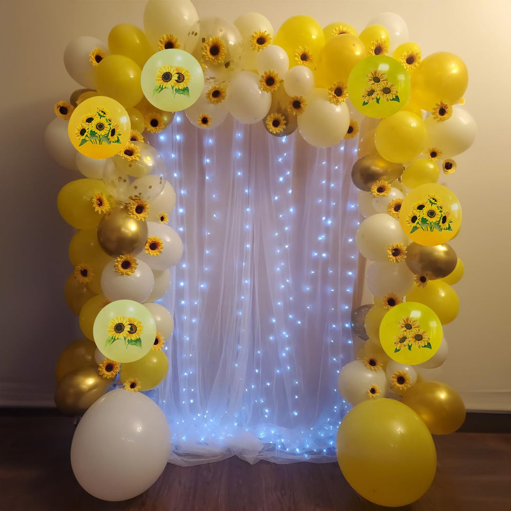 Togvu birthday party decor sunflowers theme enhances cheerful indoor celebrations.