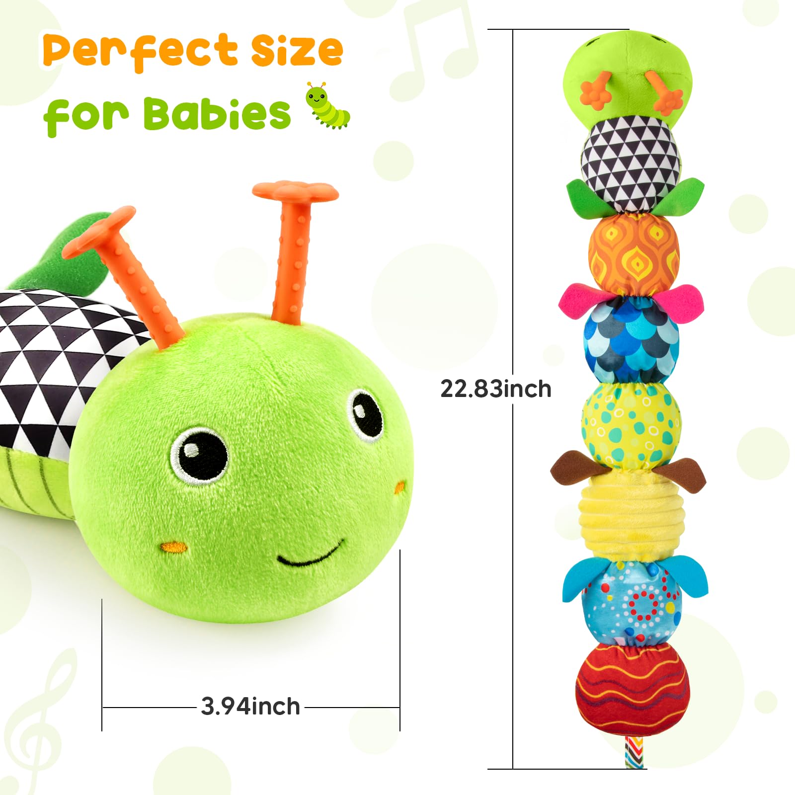 TOHIBEE Baby toy suited for crib, play mat, or car seat adventures.