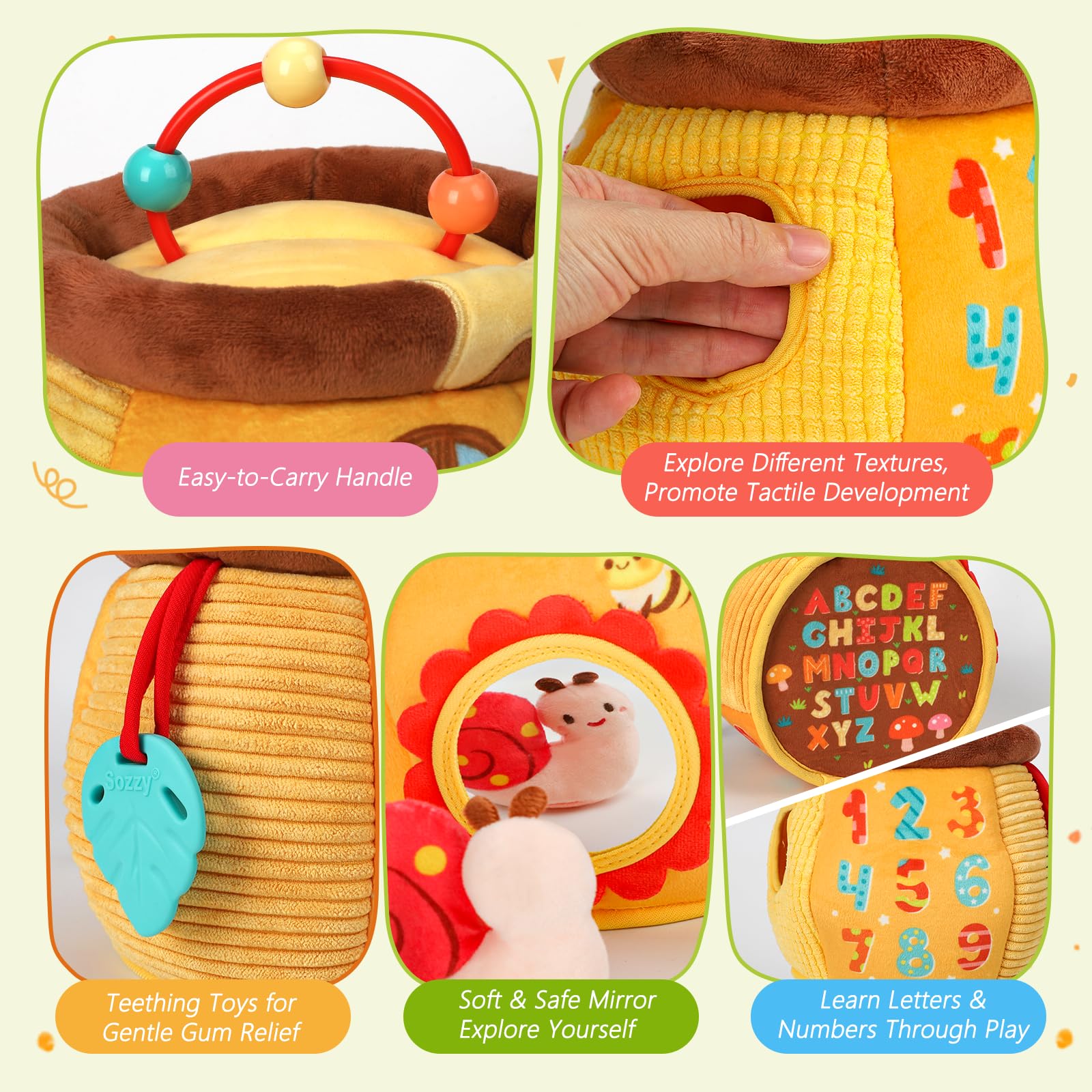 TOHIBEE snail texture with crinkle paper for tactile discovery