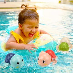 TOHIBEE turtle bath toy green helps develop coordination during soak play