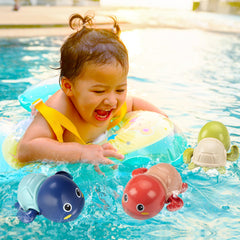 TOHIBEE turtle bath toy blue rotates smoothly in tub
