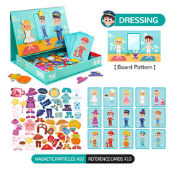 Toi dress-up magnets encourage imaginative dressing activities.