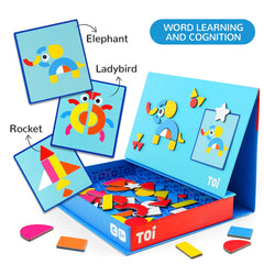 Toi reference cards beside the board encourage matching and exploration