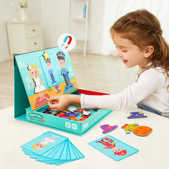 Toi magnetic puzzles offering mix-and-match play to boost creativity and fine motor skills.