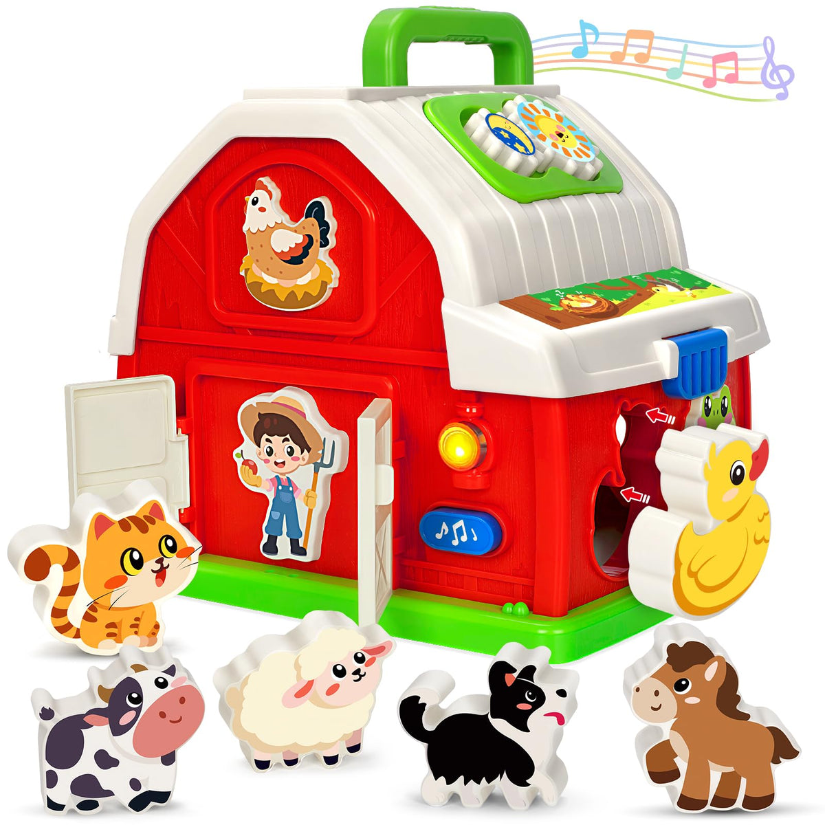 Toidgy Montessori farm barn with portable design for on-the-go play