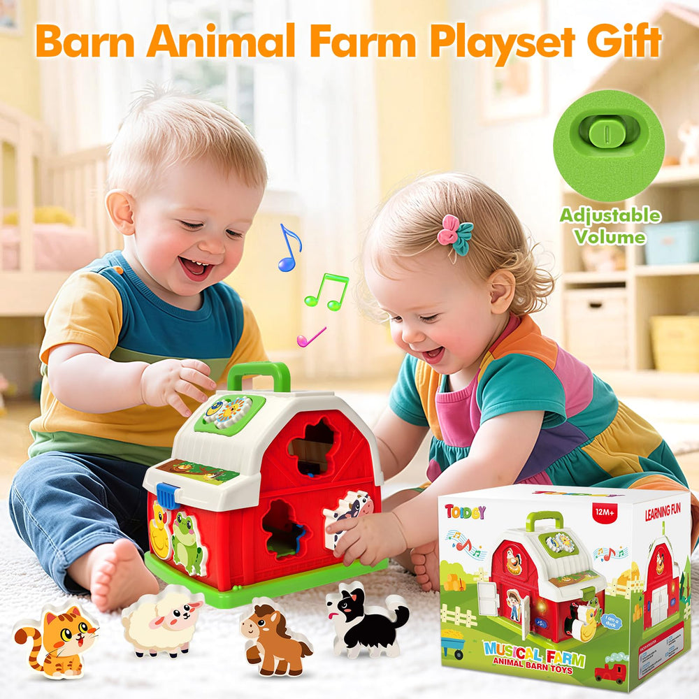 Toidgy portable barn with handle for travel-friendly fun