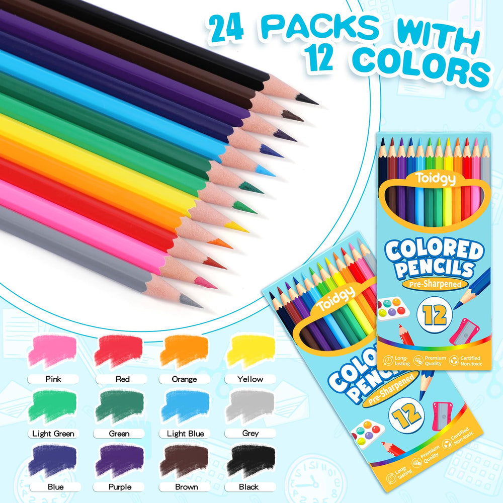 Toidgy pre-sharpened pencils ready for instant drawing in lessons.