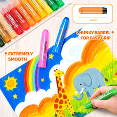 Toidgy Tempera Paint Sticks non-toxic for kids safety during creative play.
