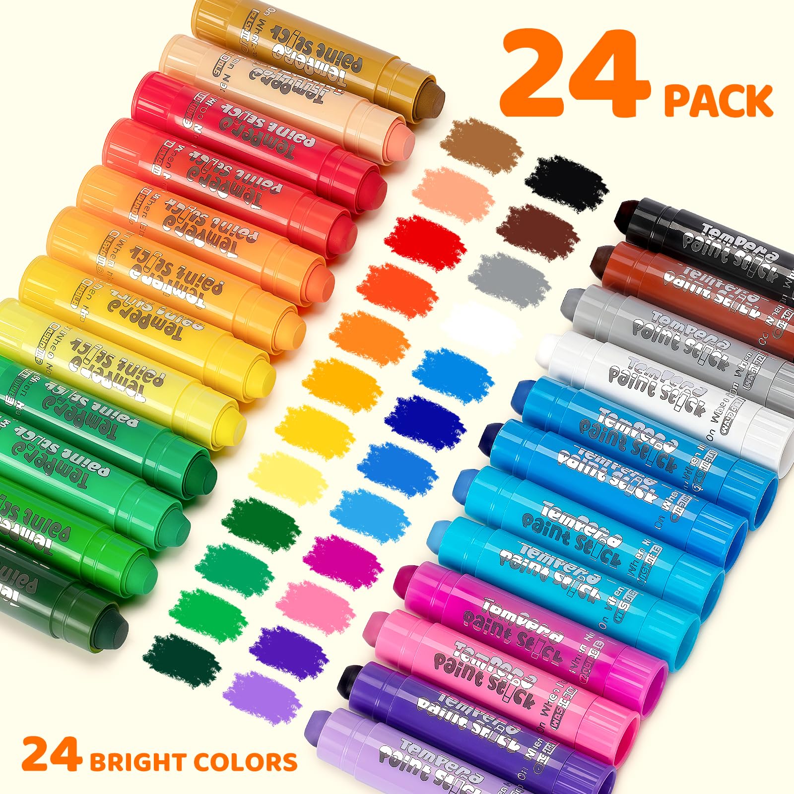 Toidgy Tempera Paint Sticks rotate smoothly to reduce mess during art time.