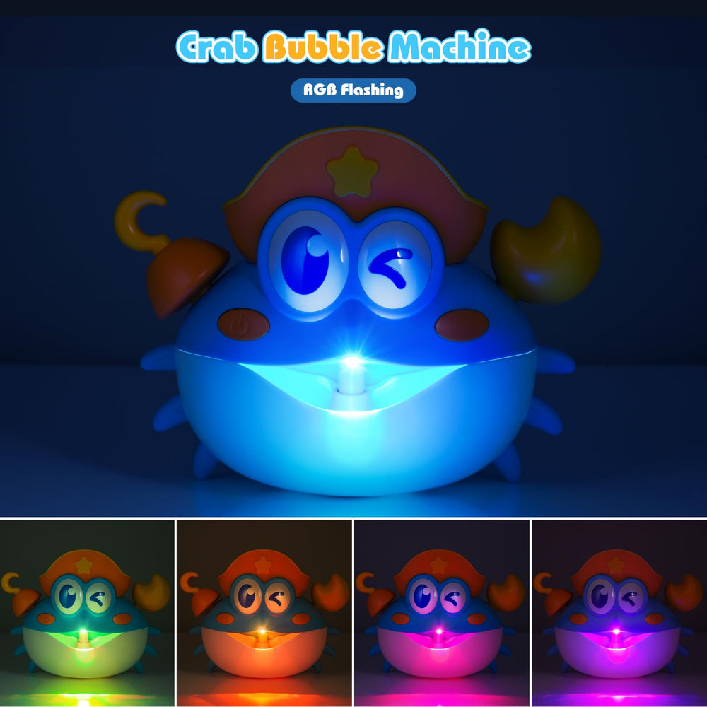 Toyjolka crab bubbles glow vividly for a playful bath experience.