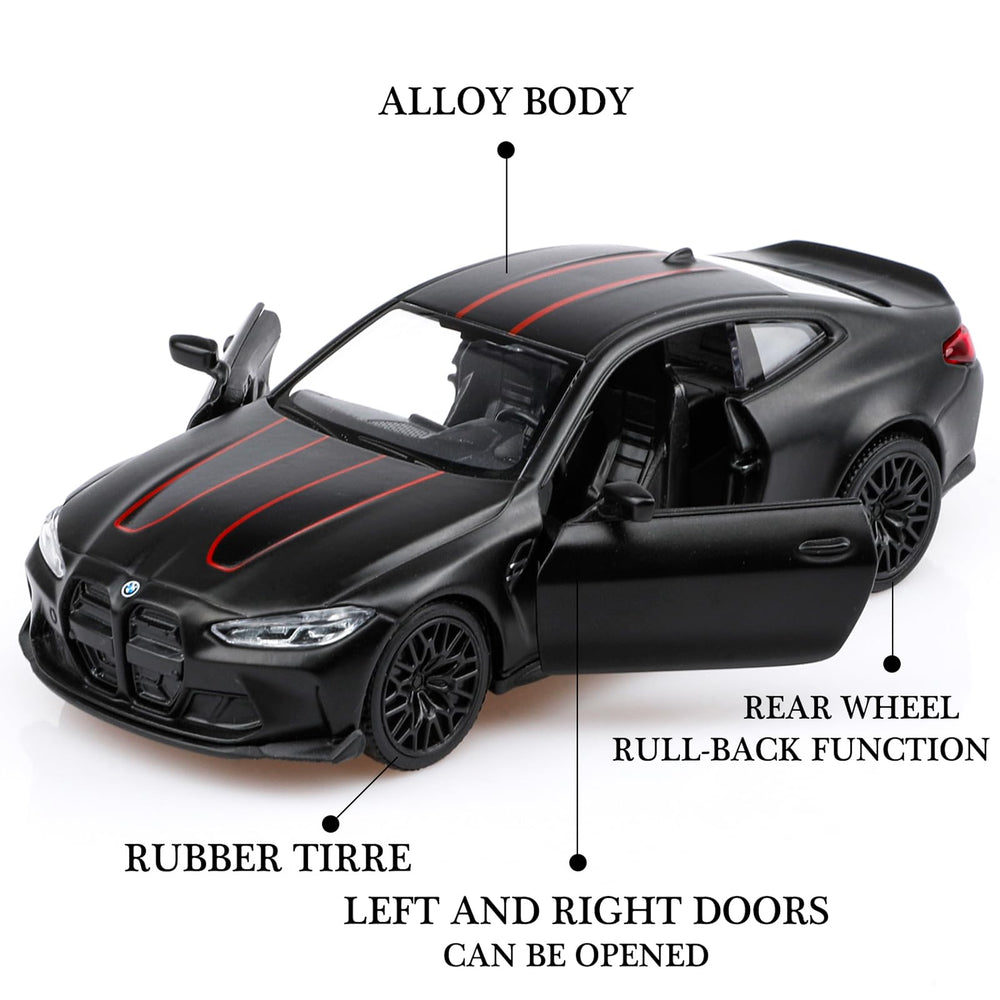 TOKAXI BMW M4 1/36 die-cast open doors reveal interior detail.