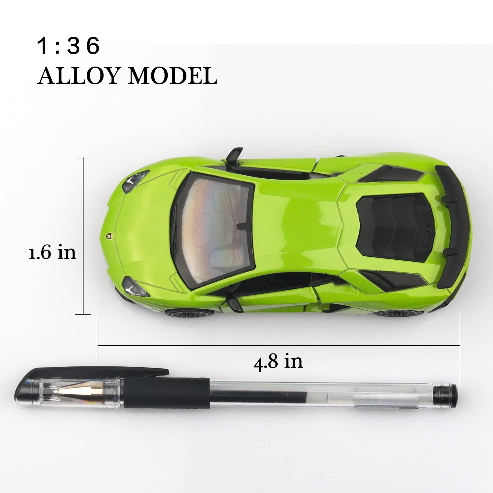 TOKAXI Aventador SV die-cast body with rubber tires designed for durable play