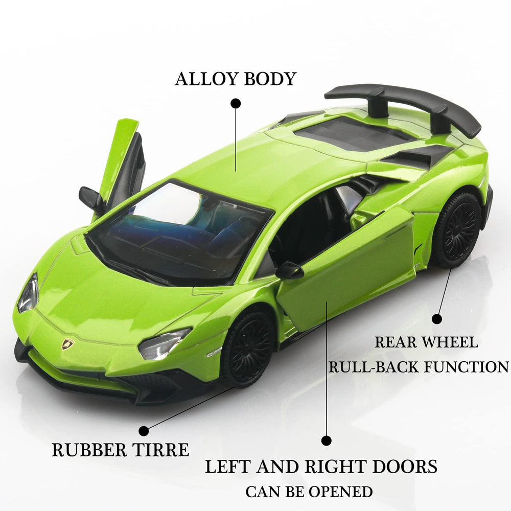 TOKAXI Aventador SV interior detail in 1/36 scale for collectors and kids