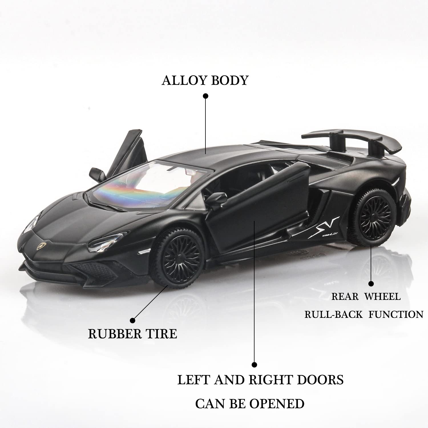 TOKAXI LP750-4 SV diecast open doors reveal detailed interior for display.