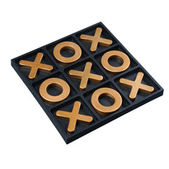 Tolevoit Tic Tac Toe resin on a black tray for elegant tabletop play.