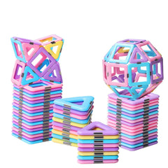 Tolnetr magnetic tiles castle build to spark imagination and fine motor skills