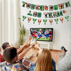Tomario football hanging swirls create festive ceiling décor for game day