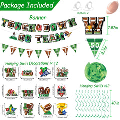 Tomario 53PCS football decorations kit go team banner boosts team spirit for celebrations
