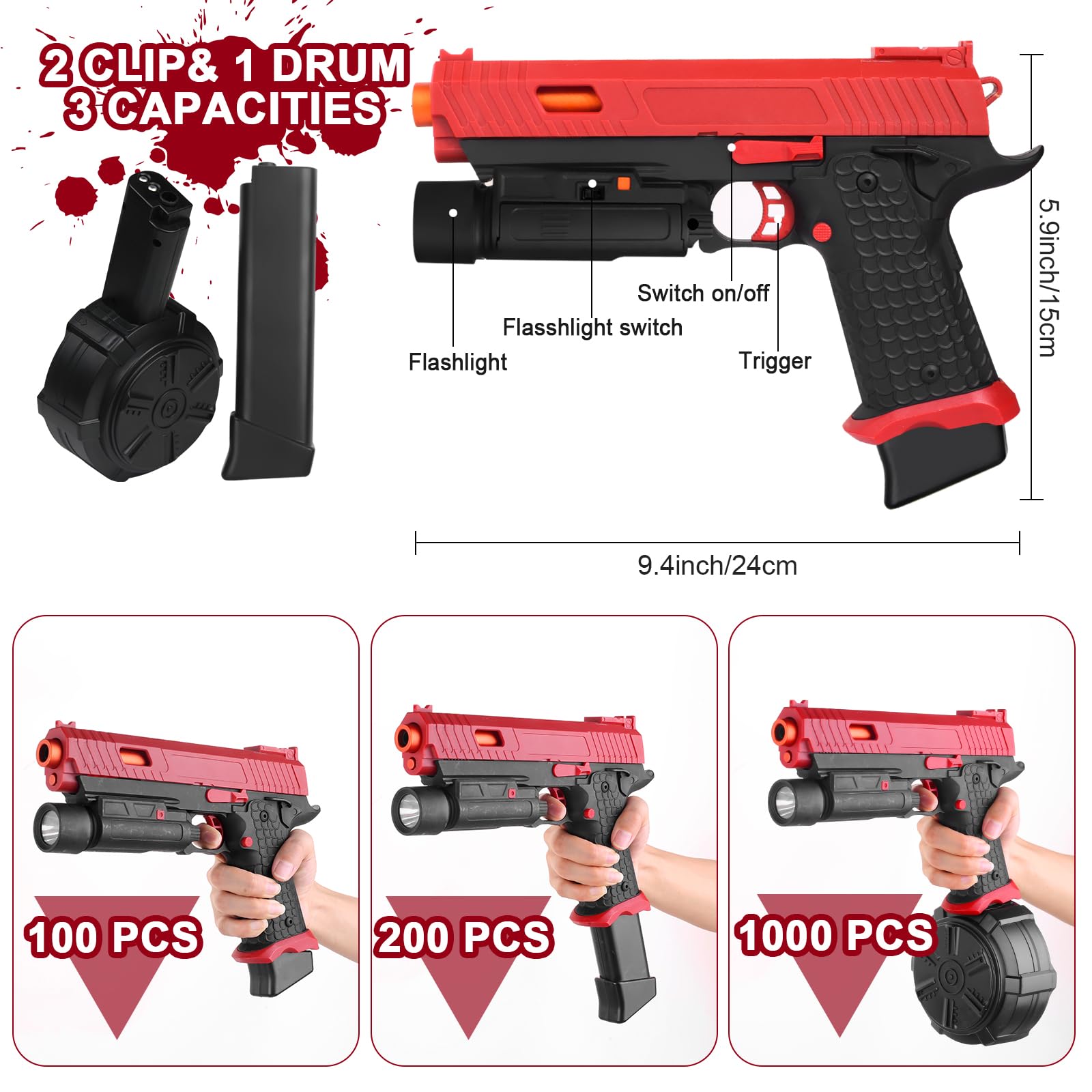 Tomatong Gel Toy short hopper enabling quick, close-action rounds