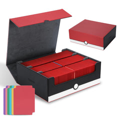 Tombert card storage box exterior with water-resistant leatherette for durable protection.