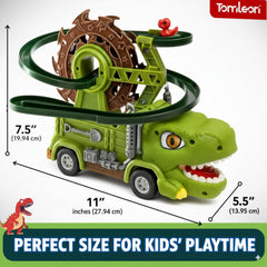 Tomleon Dino track spiral slide fuels looping dino fun