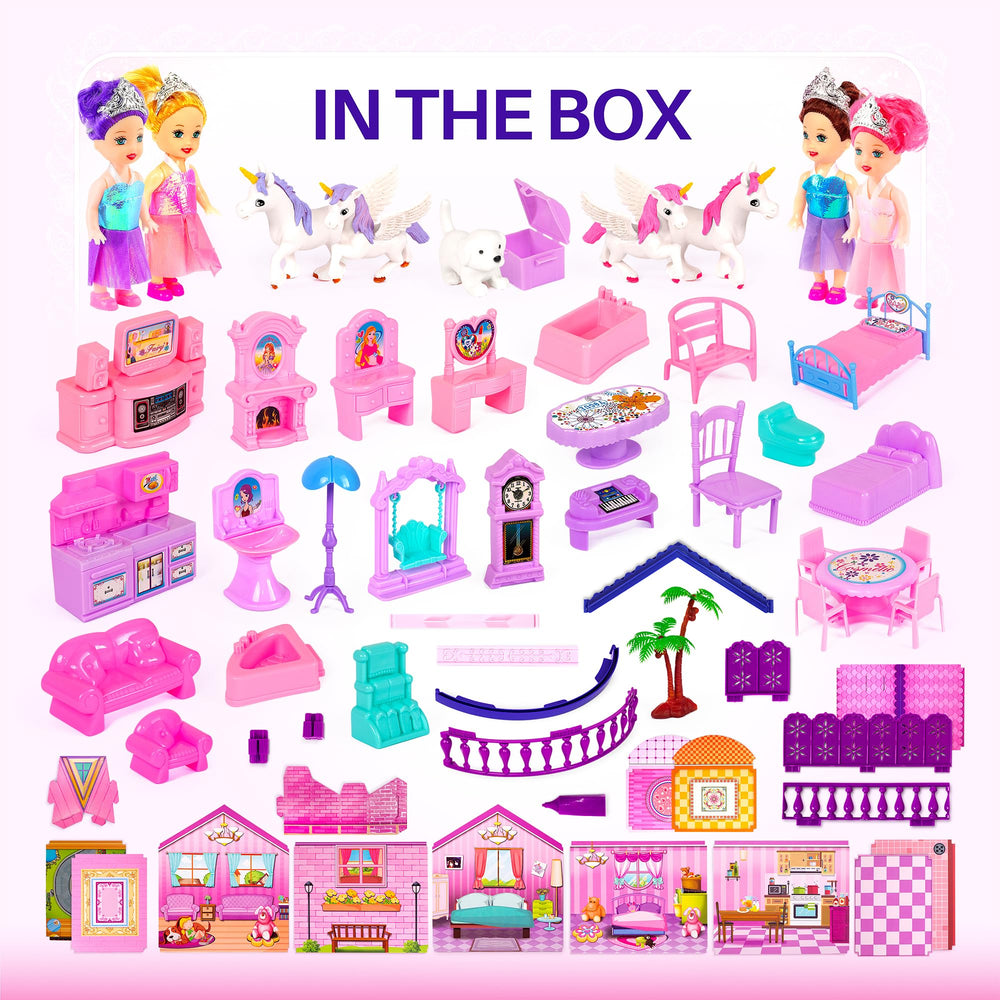 TomLeOn dollhouse with five rooms and garden sparks storytelling and cooperative play