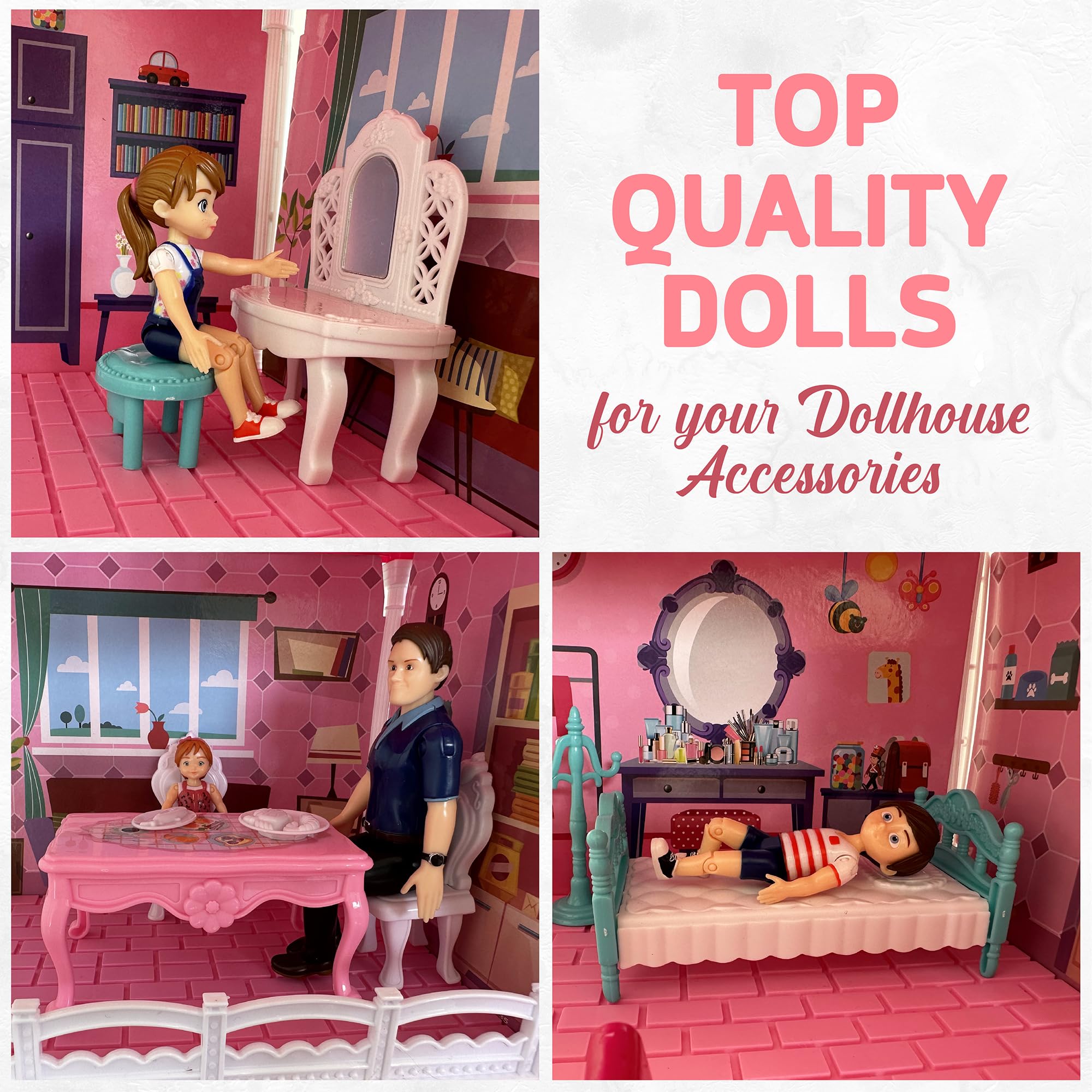 TOMLEON detailed design dollhouse figure highlights craftsmanship and charm