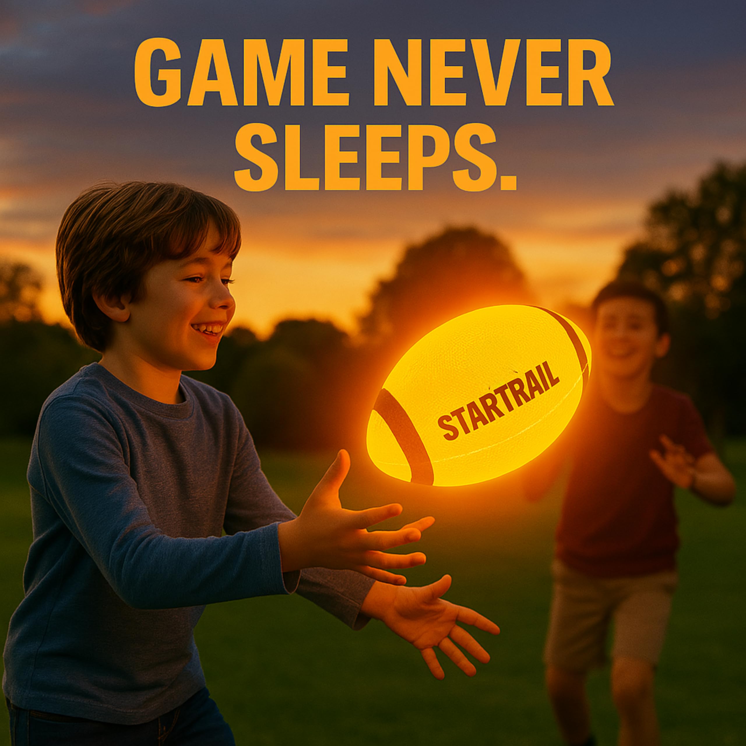 TOMLEON Football includes pump and three extra batteries for quick setup