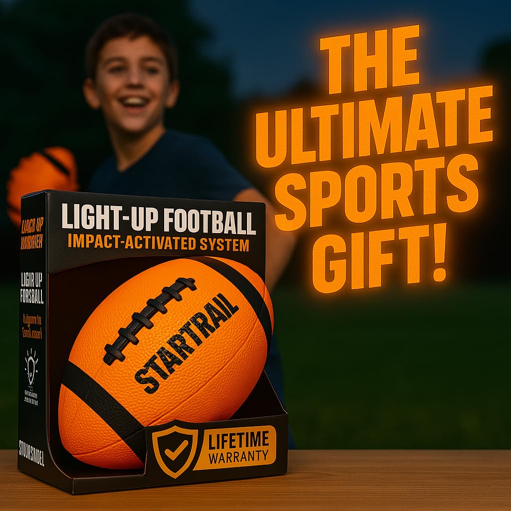 TOMLEON Glow football ideal for night play on camping trips and beaches