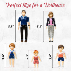 TOMLEON sister dollhouse figure poseable for creative narratives and playtime