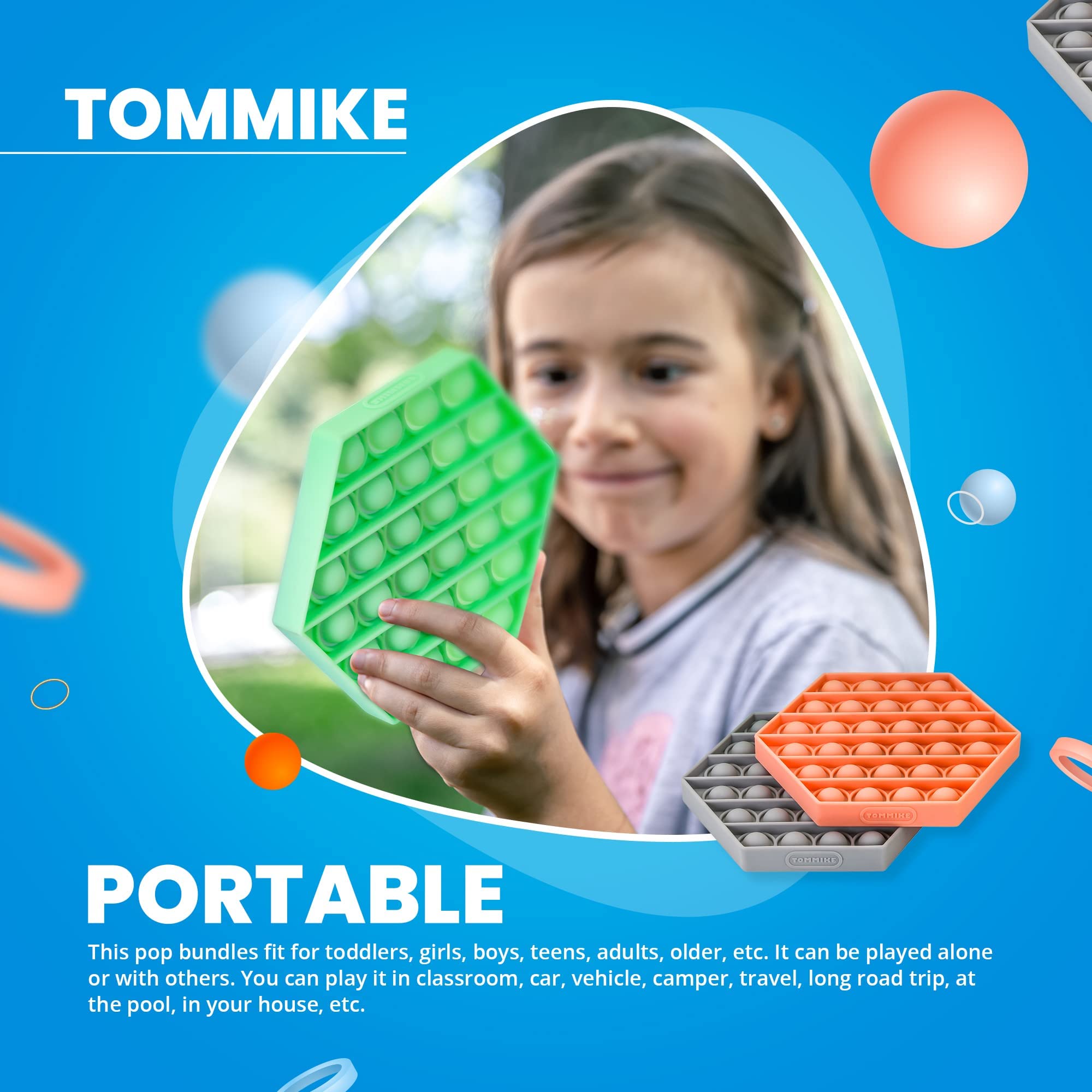 TommiKe Hexagon Push Pop burnt coral color options for classroom and office