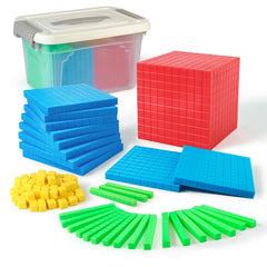 TOMMYHOME base ten blocks set aids hands-on place value learning.