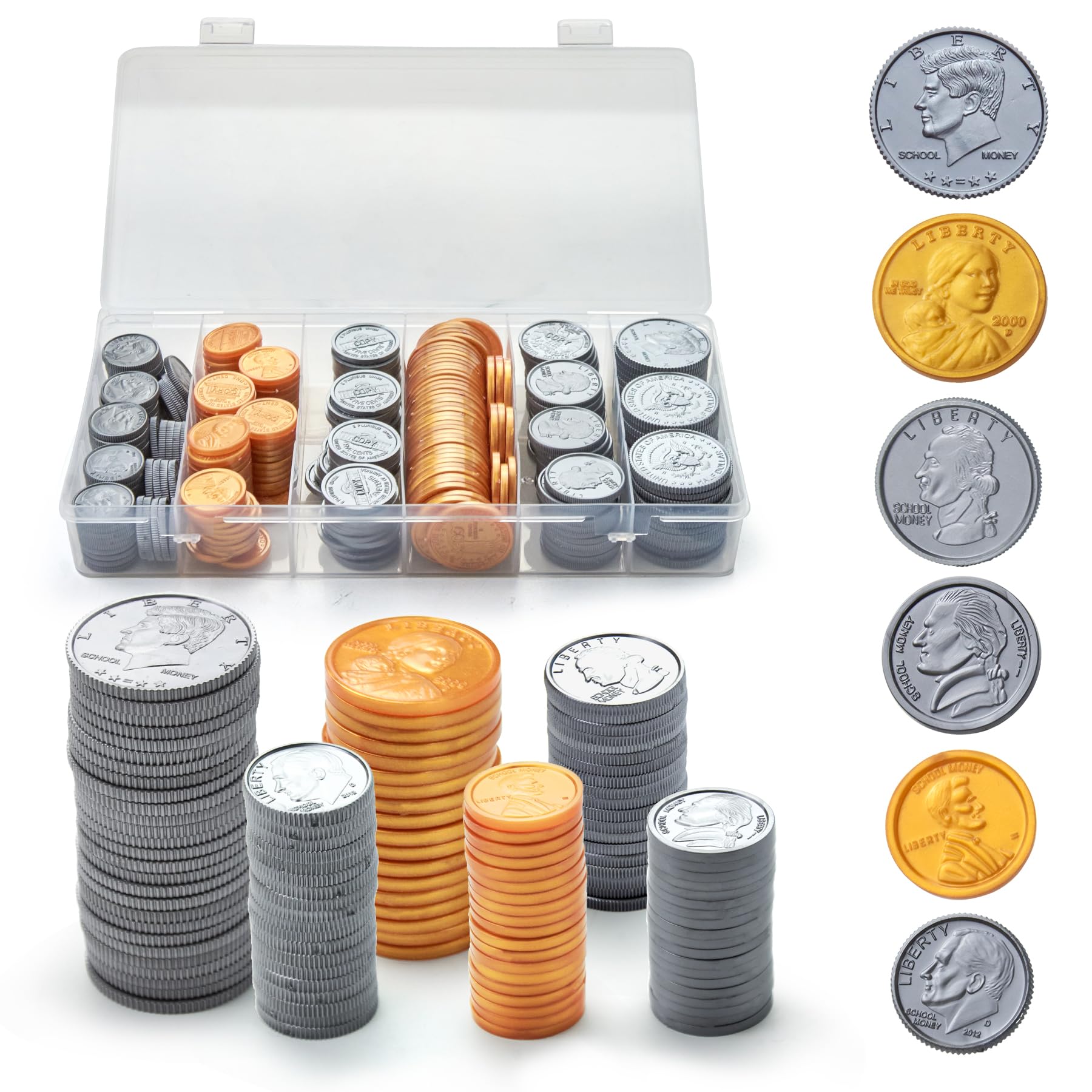 TommyHome fake US 1c coins for classroom pretend play and basic math practice.