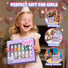 Tomons gift-ready nail art kit, ideal for birthdays and parties.