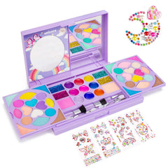 Tomons kids makeup kit with real mirror for imaginative play and grooming practice.