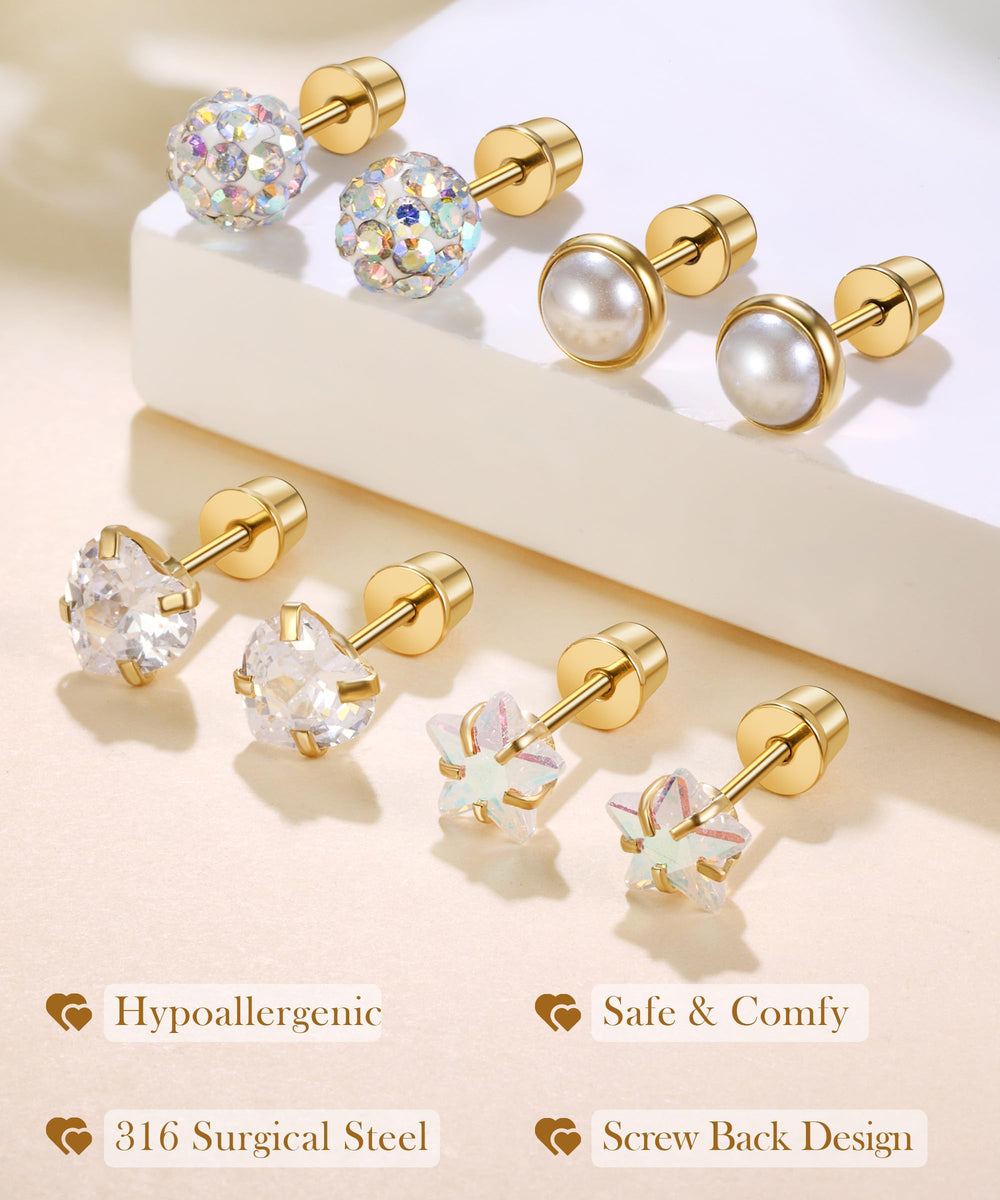 Tomovely kids earrings packaging image shows ready-to-wear age-appropriate design