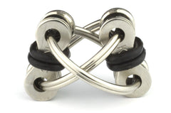 Tom's Fidgets chain fidget with silent design in black, ideal for quiet workspaces