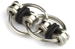 Tom's Fidgets original flippy chain fidget in black, discreet stress relief for focus