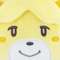 Tomy Isabelle face closeup, showcasing soft plush texture for cuddling
