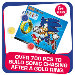 TOMY Jixelz Remix assembly-13x10-inch results in ready-to-display Sonic art.