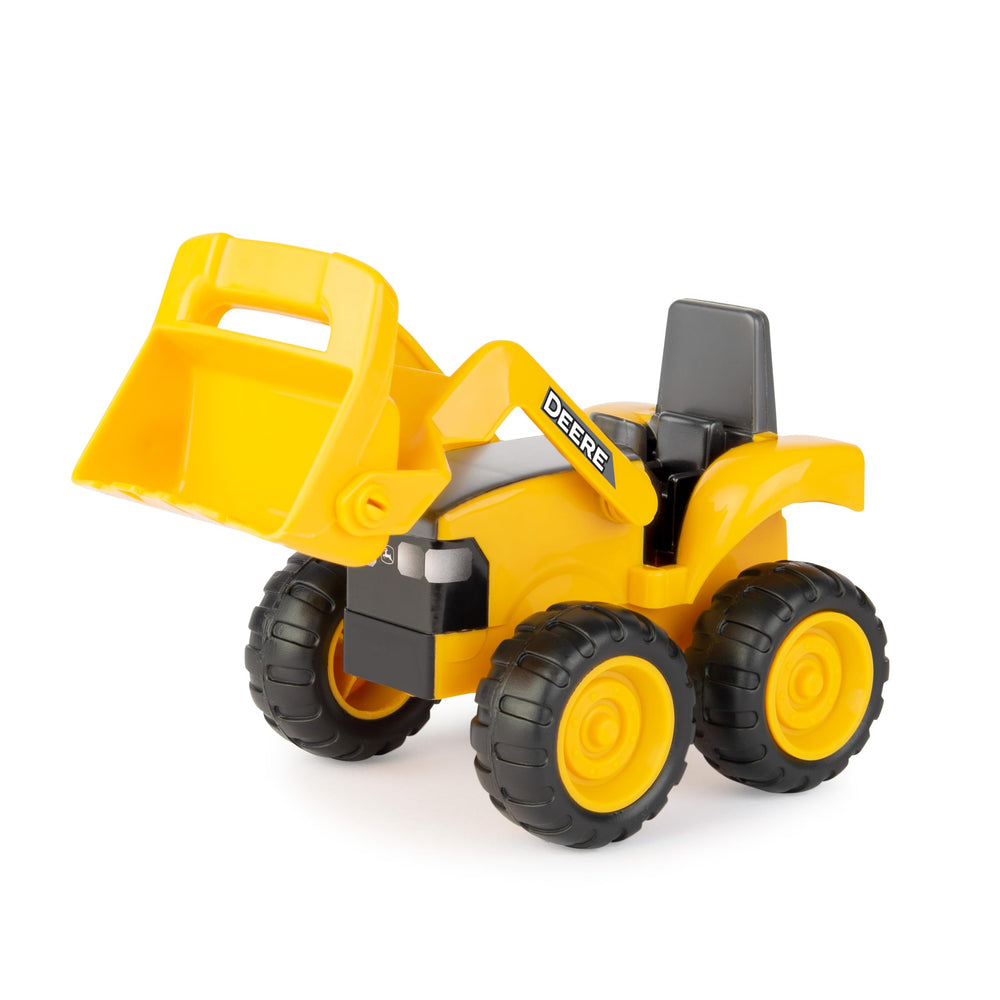 TOMY John Deere toy set with free rolling wheels for easy play.