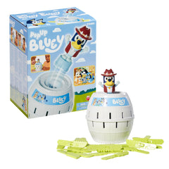 All-in-one game box with Bluey figure, barrel, and sticks