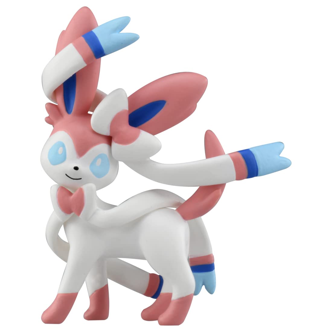 TOMY Sylveon Moncolle figure in dynamic pose for display and collection.