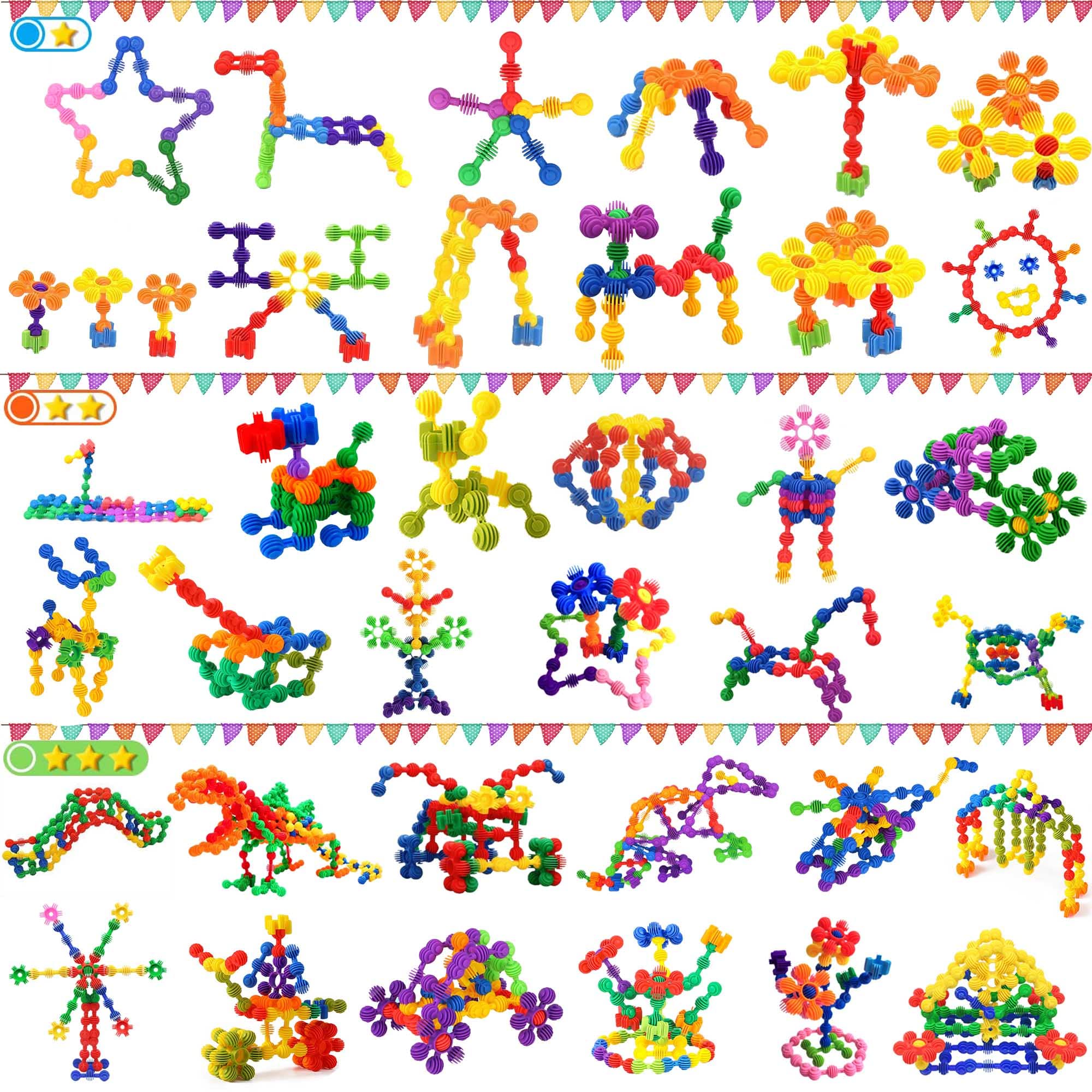 TomYou star-shaped pieces forming multi-dimensional shapes during play