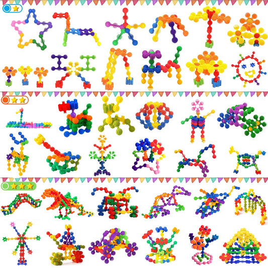 TomYou star-shaped pieces forming multi-dimensional shapes during play