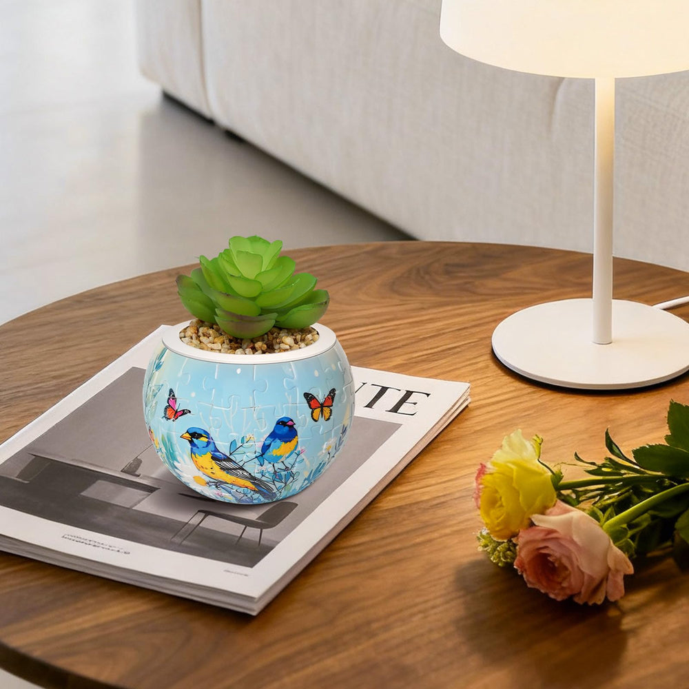 TONADEAT decorative planter after assembly, elevates shelves and living spaces.