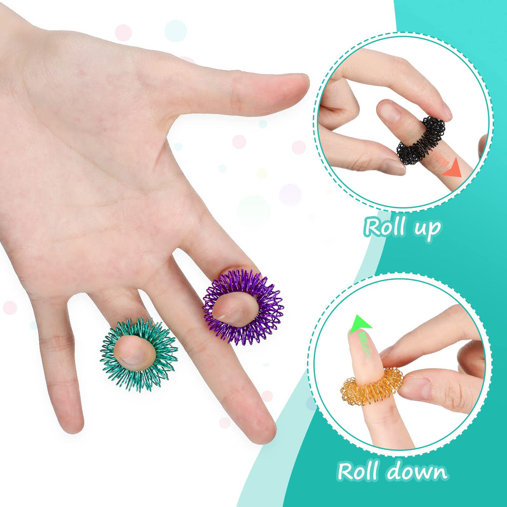 Tondiamo spiky sensory ring black provides subtle relief during meetings