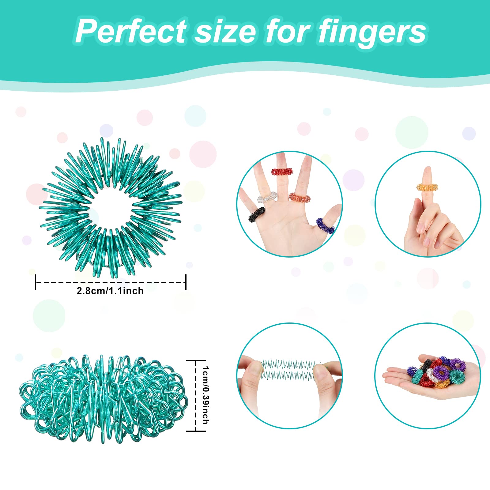 Tondiamo spiky sensory ring green helps focus while reading