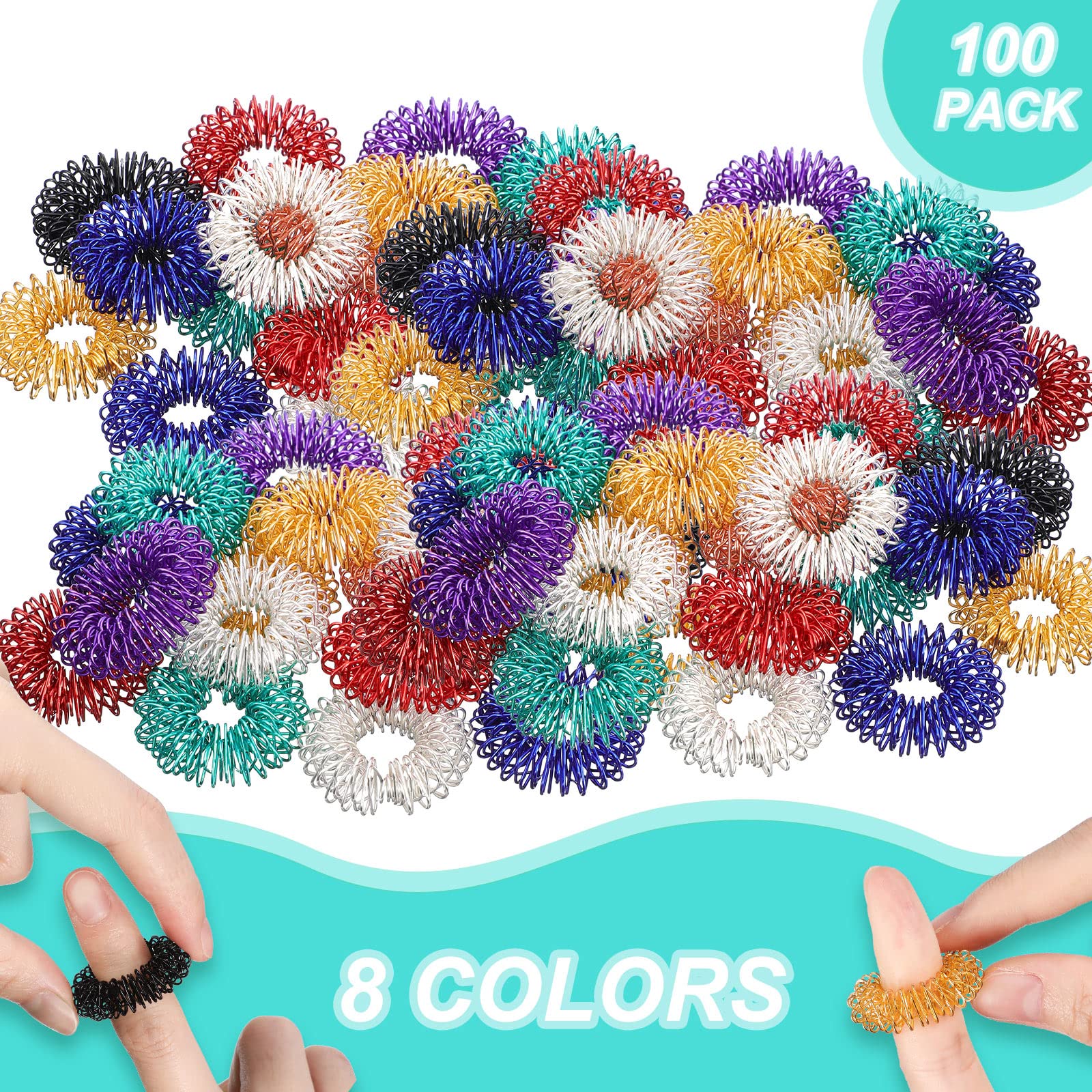 Tondiamo spiky sensory ring silver promotes calm moments